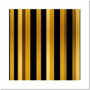 Golden Harmony: Abstract Stripes in Luxe Gold Posters and Art